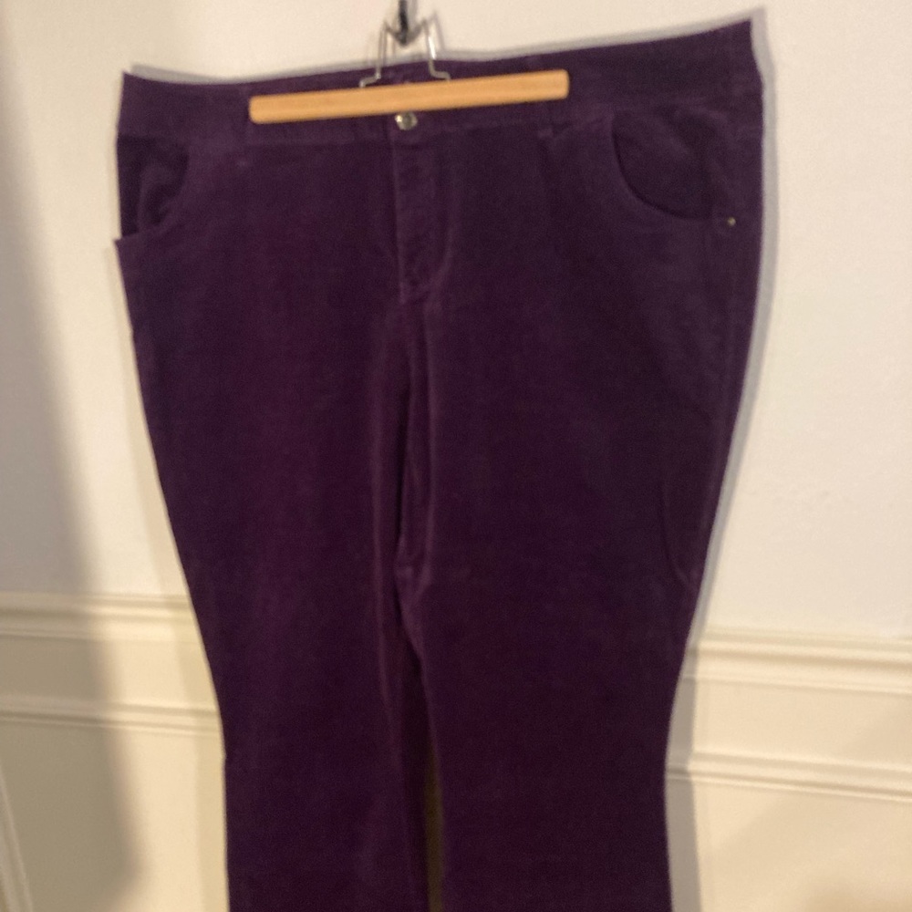 Purple Corduroy Pants by Lane Bryant Plus Sized